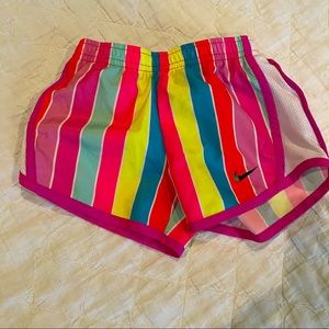 Nike Stripped Shorts with Lining for Girls